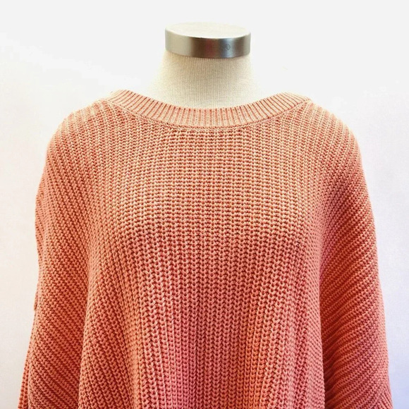 NWT SONOMA Women Long Sleeve Pullover Round Neck Orange Knit Sweater Plus Sz 4X - Picture 2 of 14